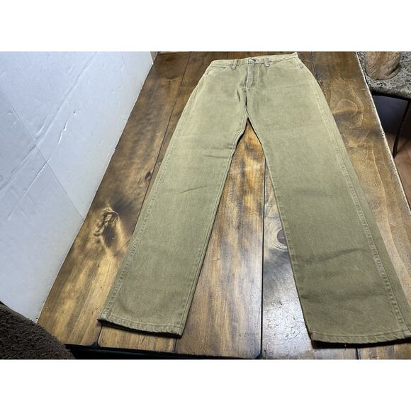 Vintage Wrangler Jeans Womens 7x34 Green Slim Fit USA High Rise NWT - Picture 1 of 10